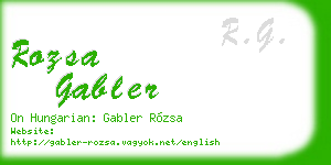 rozsa gabler business card