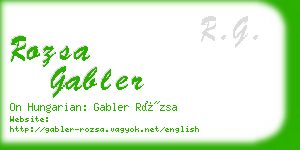 rozsa gabler business card